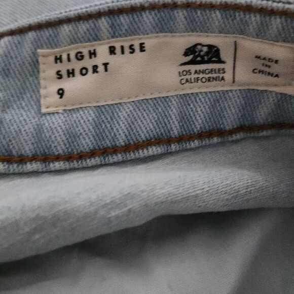 Bullhead Denim Women's Size 9 Blue Button Front High Rise Shorts - Picture 5 of 6